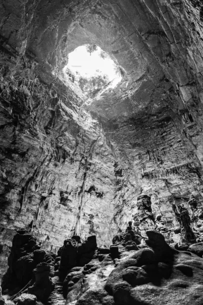 Cavernas Castellana Lâminas Luz — Fotografia de Stock