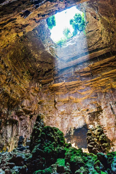 Cavernas Castellana Lâminas Luz — Fotografia de Stock