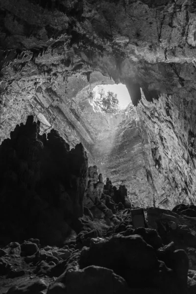 Cavernas Castellana Lâminas Luz — Fotografia de Stock