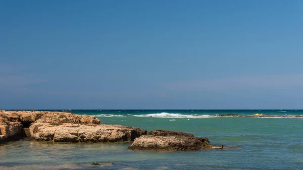 Hermosa Vista Costa Del Mar Cerca Monopoli — Foto de Stock