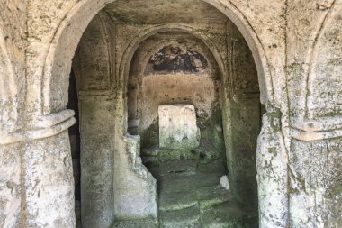 Massafra 'daki antik kilise. Puglia. İtalya.