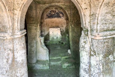 Massafra 'daki antik kilise. Puglia. İtalya.
