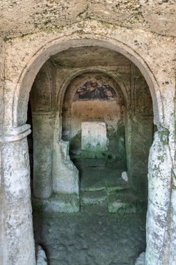 Massafra 'daki antik kilise. Puglia. İtalya.