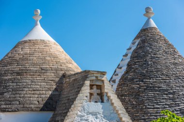 Martina Franca, Apulia, İtalya - İtalya 'da Geleneksel Apulian Trulli çiftlik evi