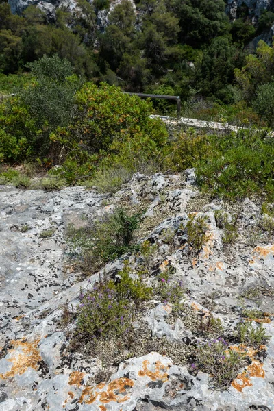 Massafra和它的峡谷岩石中建造的房子 Puglia发现 意大利 — 图库照片