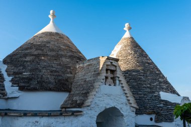 Martina Franca, Apulia, İtalya - İtalya 'da Geleneksel Apulian Trulli çiftlik evi