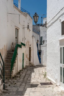 Antik Puglia 'nın işaretleri. Beyaz şehir. Ostuni..
