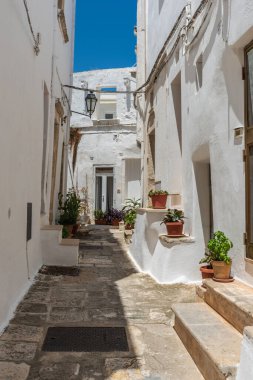 İtalya 'nın Ostuni şehrinin güzel manzarası