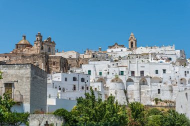 İtalya 'nın Ostuni şehrinin güzel manzarası