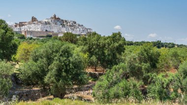 İtalya 'nın Ostuni şehrinin güzel manzarası