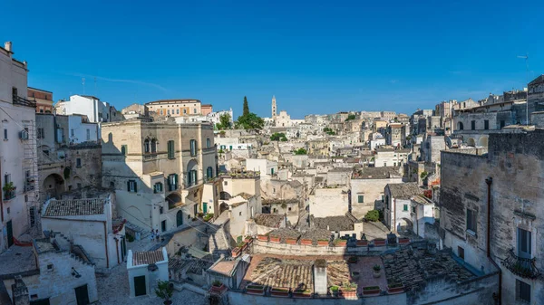 Sassi Matera Sasso Barisano Atardecer Magia Casas Cueva Patrimonio Humanidad — Foto de Stock