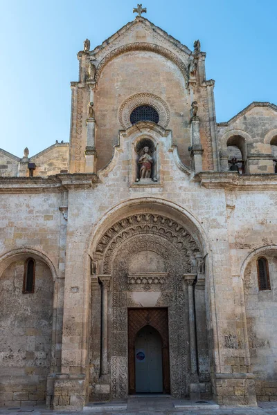 Den Gamla Kyrkan Staden Matera Italien — Stockfoto