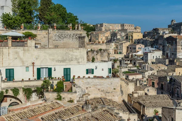 Oude Straten Huizen Matera Italië — Stockfoto