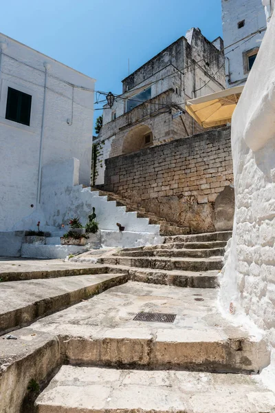 Vislumbres Antiga Puglia Cidade Branca Ostuni — Fotografia de Stock