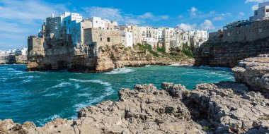 Eski şehir Polignano a Mare, İtalya 