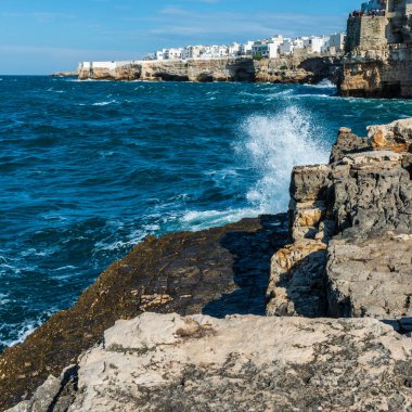Polignano a Mare 'nin manzarası