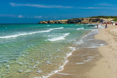 Torre dell 'Orso plajının güzel manzarası