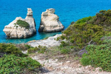 Torre dell 'Orso plajının güzel manzarası