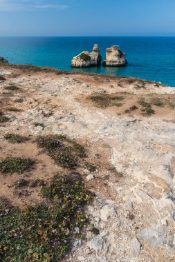 Torre dell 'Orso plajının güzel manzarası