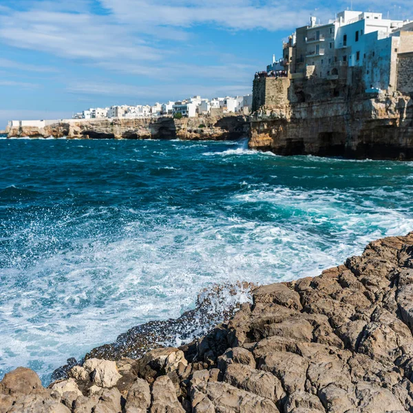 Uitzicht Oude Stad Polignano Mare Italië — Stockfoto