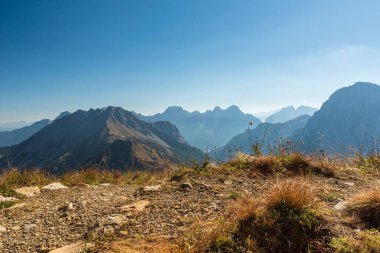 İtalya 'daki Peralba dağının güzel manzarası