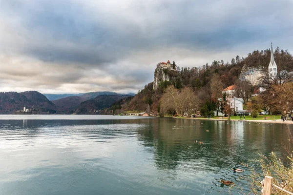 Lake Bled View Slovenia December 2018 — Stock Photo, Image