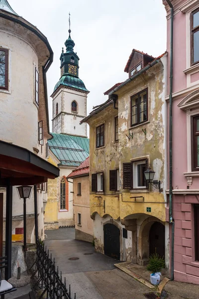 Skofja Loka Architecture City View Slovenia Dicembre 2018 — Foto Stock