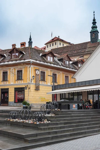 Skofja Loka Architecture City View Slovenia Dicembre 2018 — Foto Stock