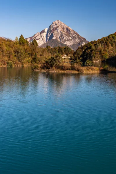Verzegnis Lake Lago Verzegnis Artificial Lake Carnia Udine Province Friuli — Stock Photo, Image