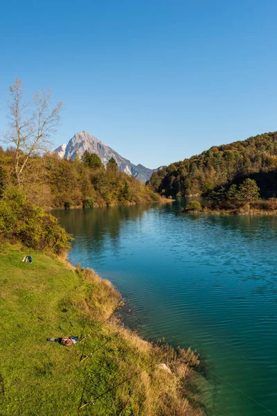 Verzegnis Lake Lago Verzegnis Artificial Lake Carnia Udine Province Friuli — Stock Photo, Image