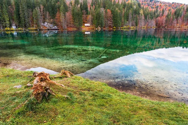 Schöner Unterer See Von Fusine Friaul Italien — Stockfoto