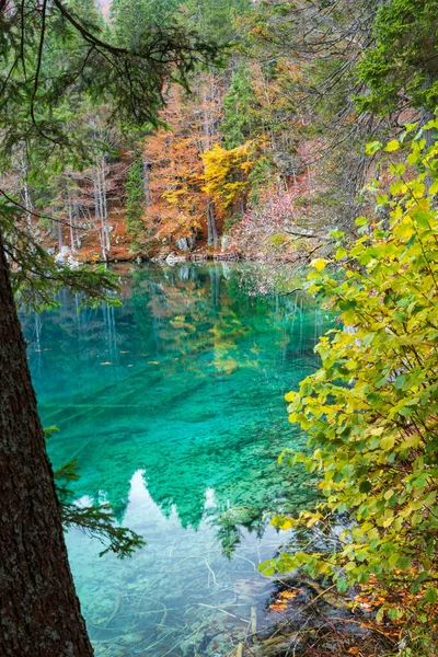 Schöner Unterer See Von Fusine Friaul Italien — Stockfoto