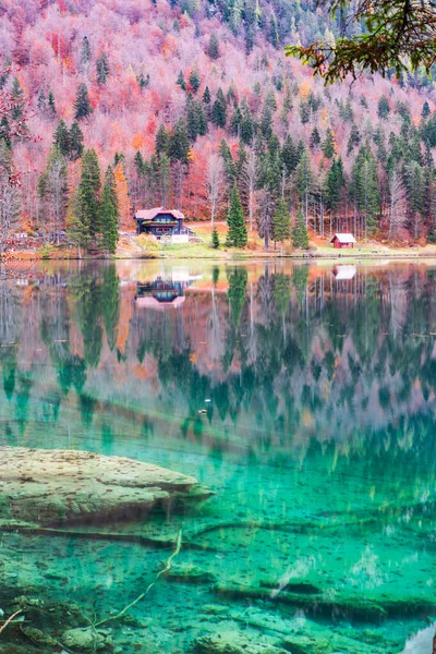 Hermoso Lago Inferior Fusine Friuli Italia — Foto de Stock