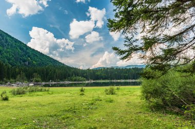Dağlardaki manzara çok güzel. Conca Fusine, İtalya 