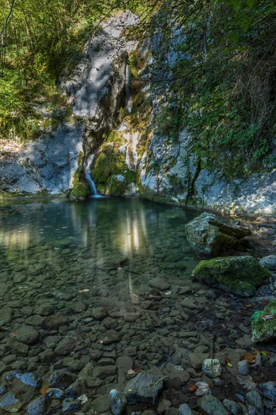 Montenars Cascata Tulin Ruscello Orvenco — Foto Stock