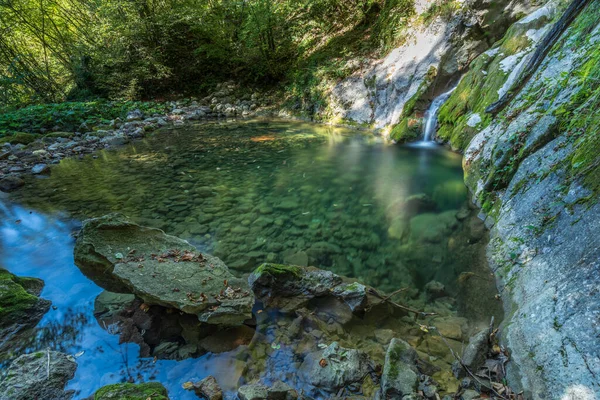 Montenars Tulin Waterval Orvenco Stroom — Stockfoto