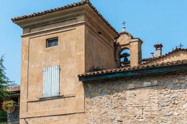 Eski şehir manzarası, arka planda seyahat yeri