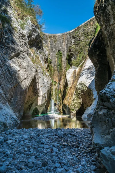 Gyönyörű Vízesések Crosis Tarcento Olaszország — Stock Fotó