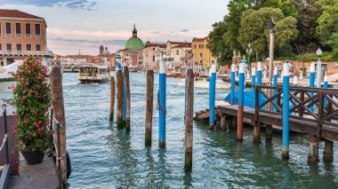 Venedik, İtalya - 4 Temmuz 2018: Büyük Kanal manzarası 