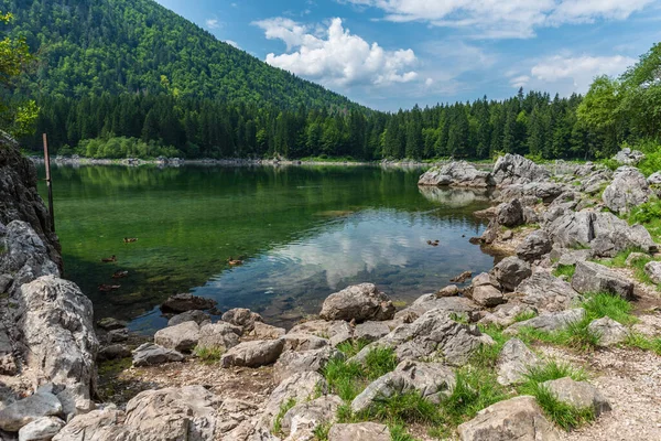 Wunderschöne Landschaft Mit Fluss Und Felsen — Stockfoto