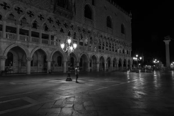 Venice Italy July 2018 Night View Doge Palace Piazza San — Stock Photo, Image