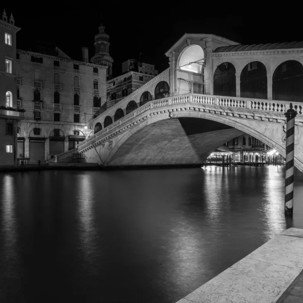 Vista Del Gran Canal Por Noche Venecia Italia — Foto de Stock