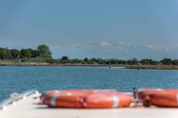Tekne Lifebuoy Yakın Plan Çekimi — Stok fotoğraf