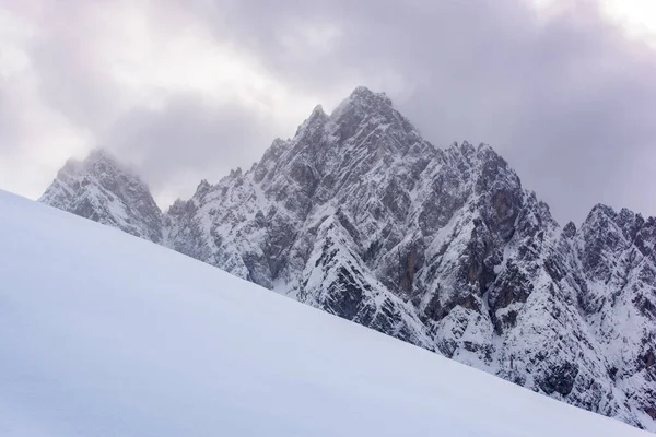 Scenic Winter Natuur Bij Sappada Dorp Bergen Italië — Stockfoto