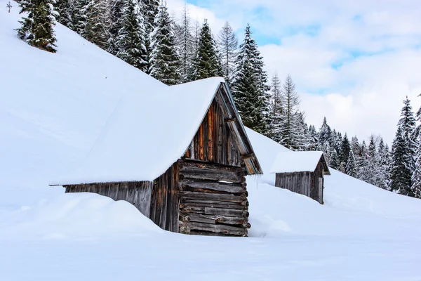 Naturaleza Escénica Invierno Pueblo Sappada Las Montañas Italia —  Fotos de Stock