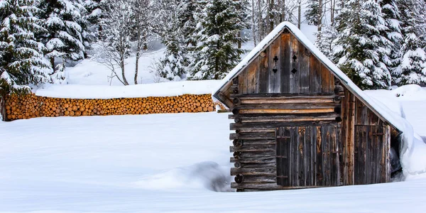 Naturaleza Escénica Invierno Pueblo Sappada Las Montañas Italia —  Fotos de Stock