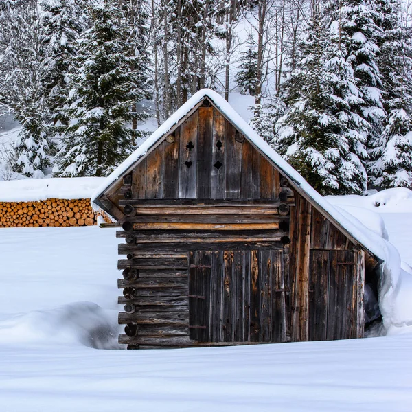 Scénická Zimní Příroda Vesnici Sappada Horách Itálie — Stock fotografie