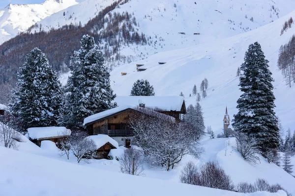 Scenic Shot Beautiful Winter Landscape Casere Valle Aurina Tyrol Italy — Stock Photo, Image