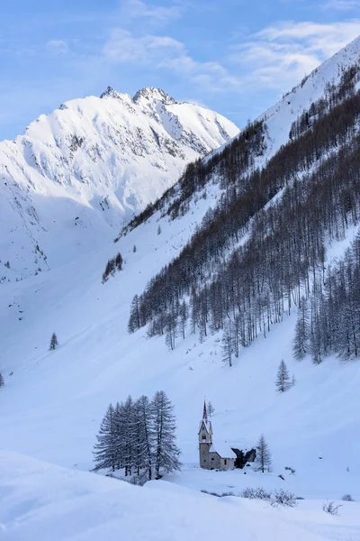 Scenic Shot Beautiful Winter Landscape Casere Valle Aurina Tyrol Italy — Stock Photo, Image