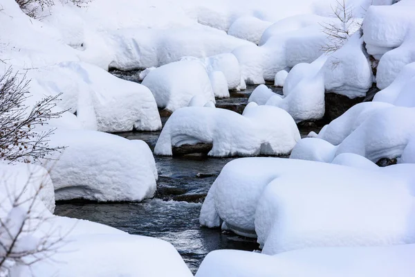 ภาพท สวยงามของภ หนาวท สวยงามรอบ Casere Valley Aurina Tyrol ตาล — ภาพถ่ายสต็อก